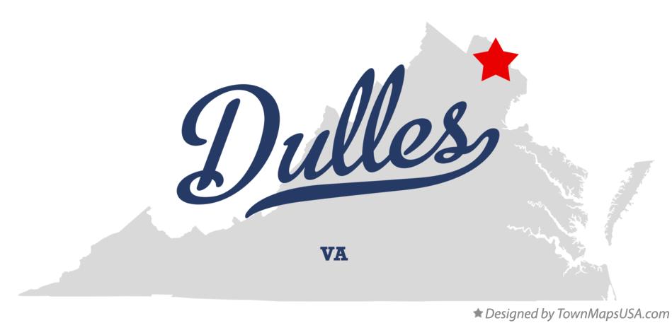 Map of Dulles Virginia VA