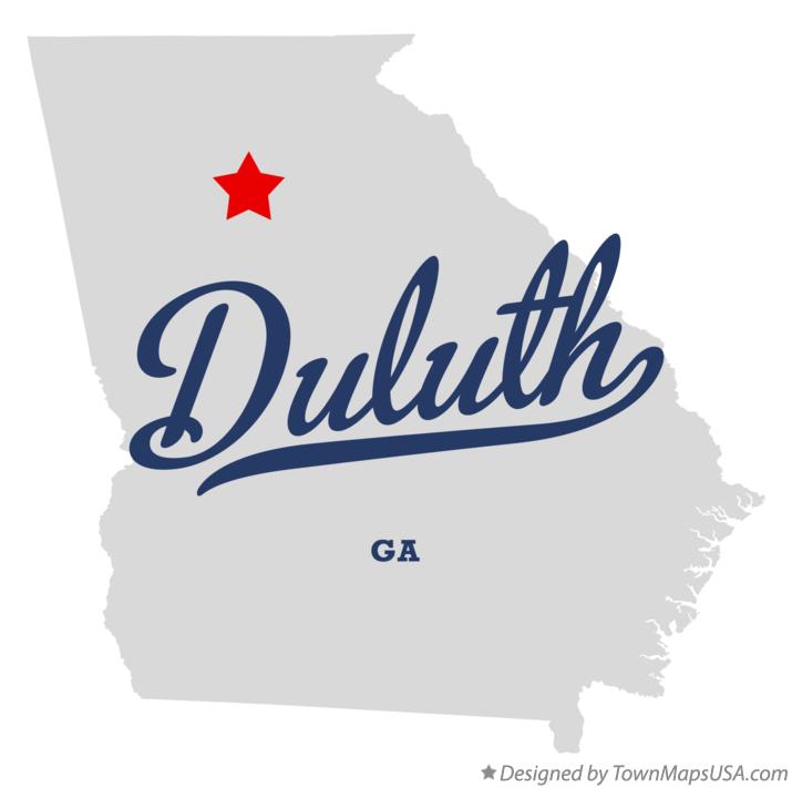 Map of Duluth Georgia GA