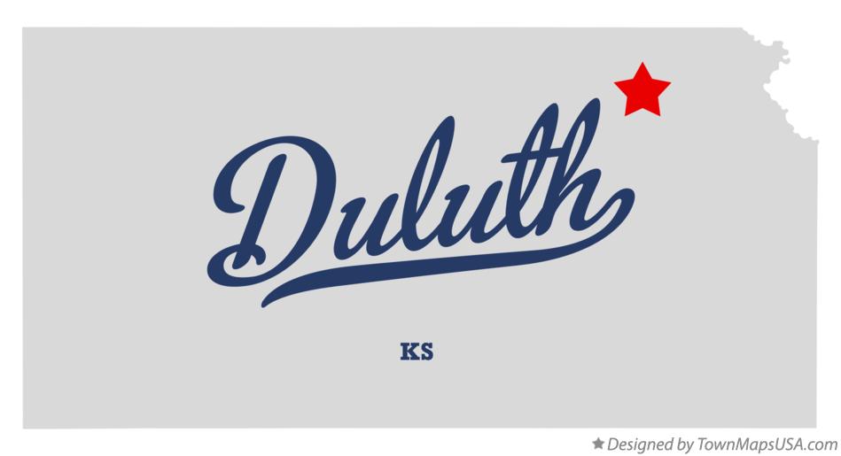 Map of Duluth Kansas KS