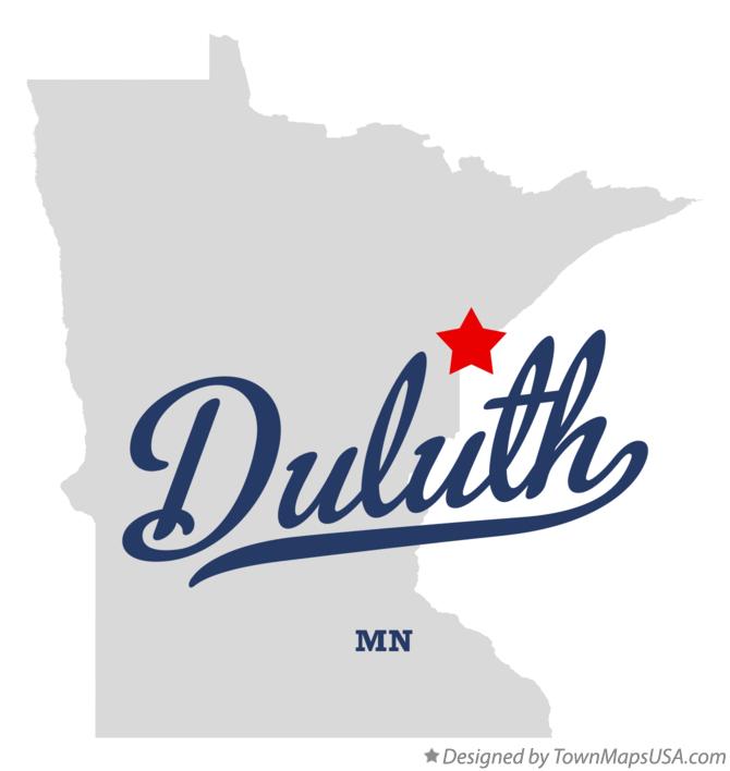Map of Duluth Minnesota MN