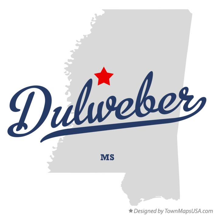 Map of Dulweber Mississippi MS