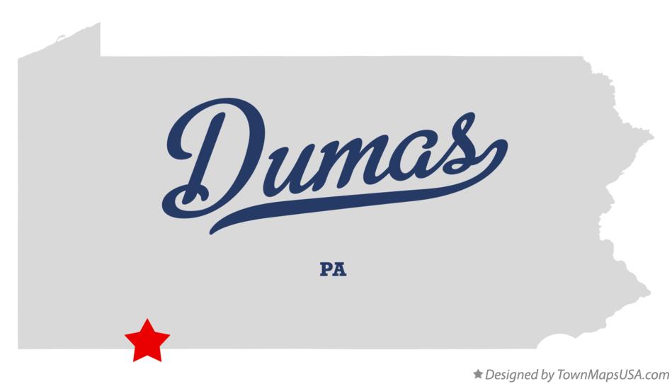 Map of Dumas Pennsylvania PA