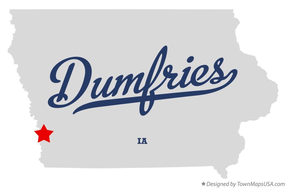 Map of Dumfries Iowa IA