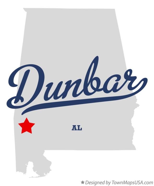 Map of Dunbar Alabama AL