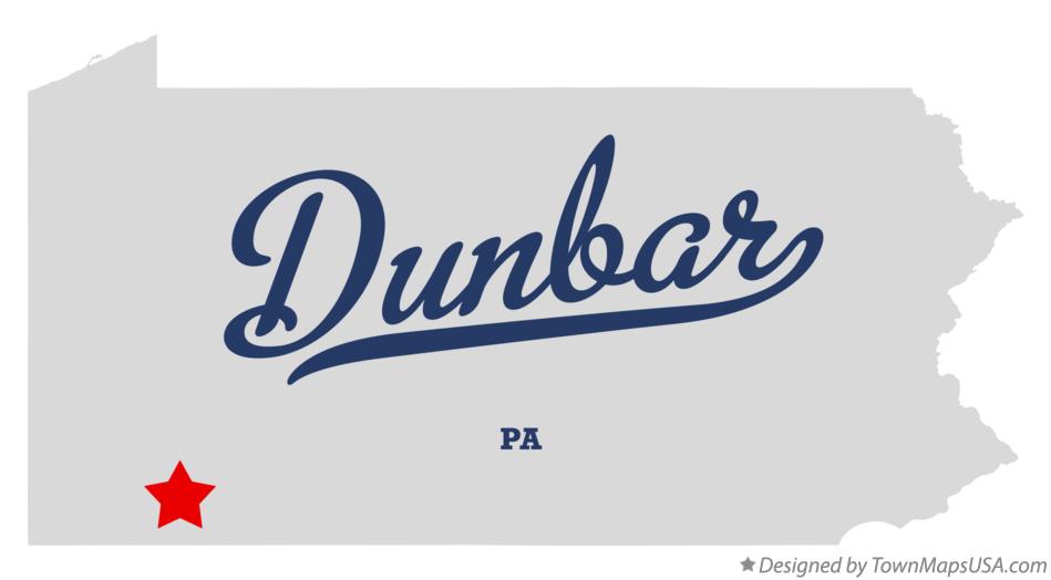 Map of Dunbar Pennsylvania PA