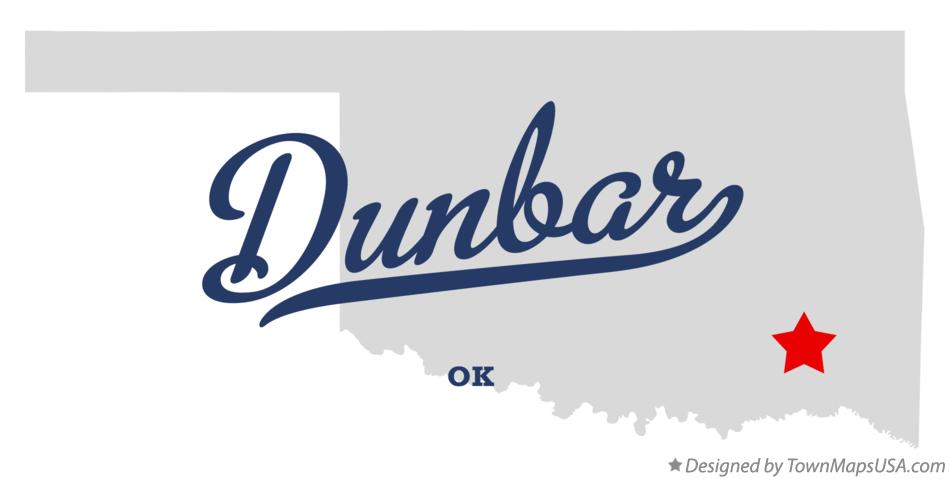 Map of Dunbar Oklahoma OK