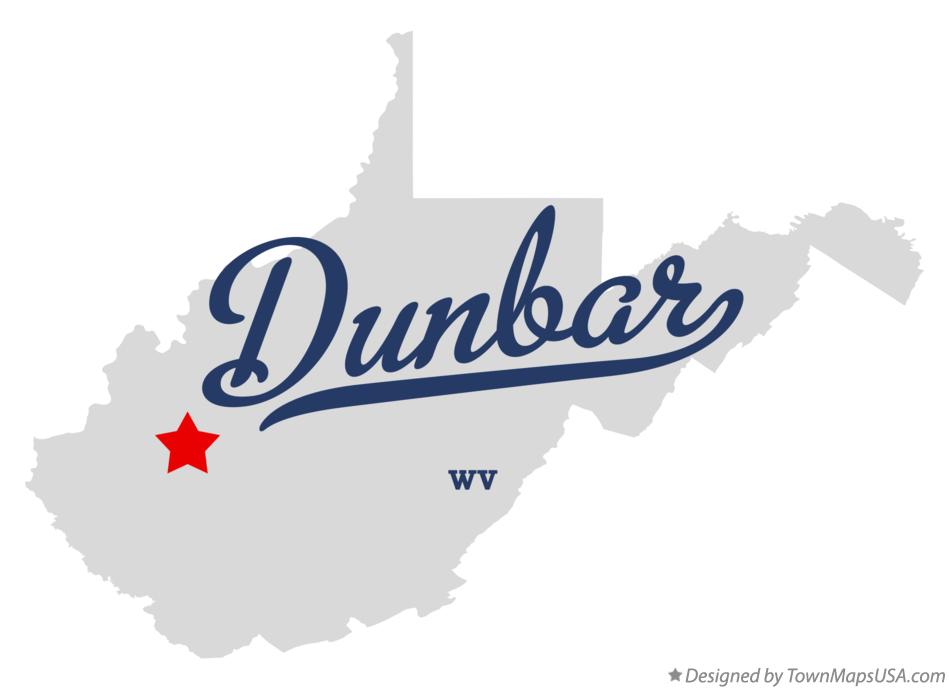 Map of Dunbar West Virginia WV