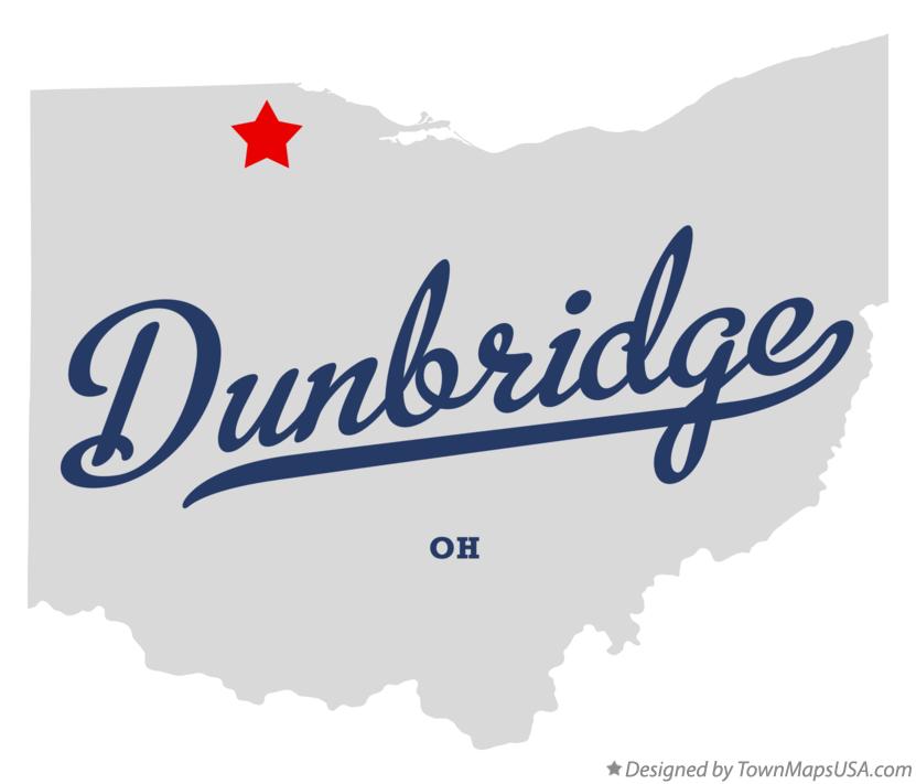 Map of Dunbridge Ohio OH