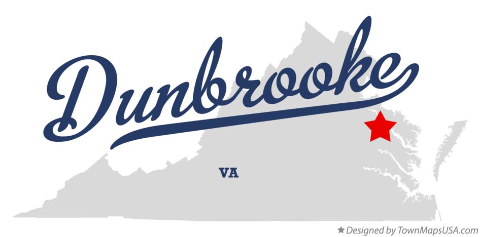 Map of Dunbrooke Virginia VA