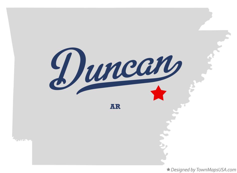 Map of Duncan Arkansas AR