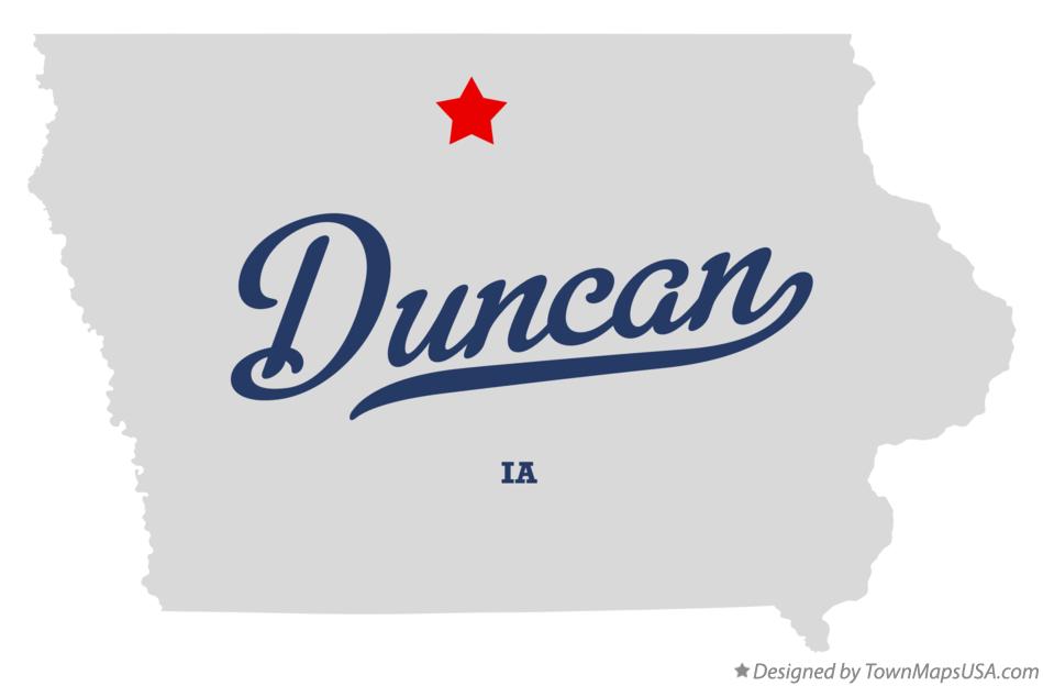 Map of Duncan Iowa IA