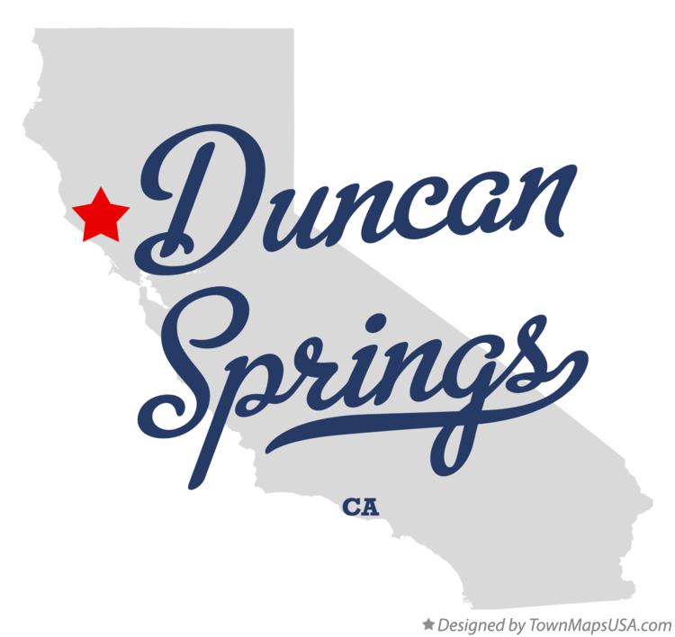 Map of Duncan Springs California CA