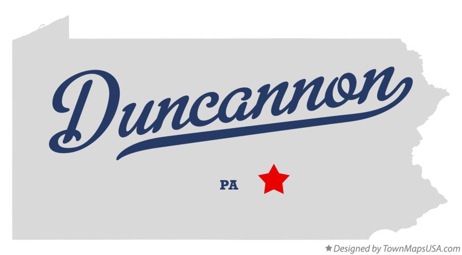 Map of Duncannon Pennsylvania PA