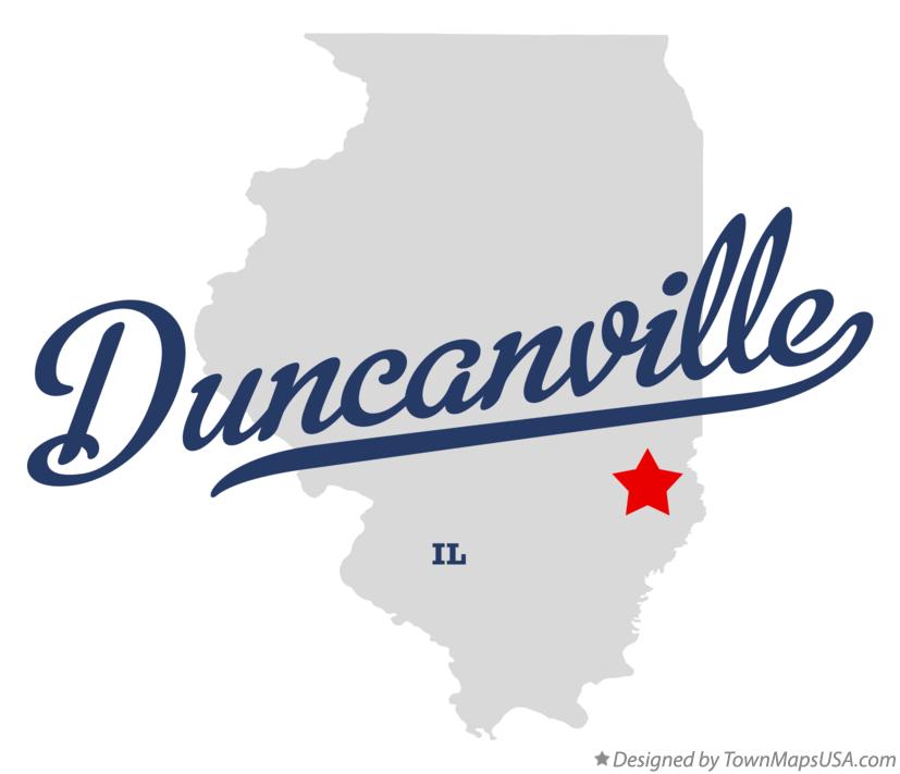 Map of Duncanville Illinois IL