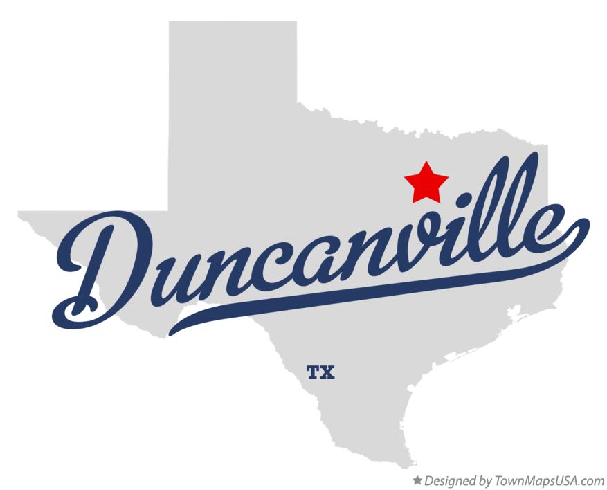 Map of Duncanville Texas TX