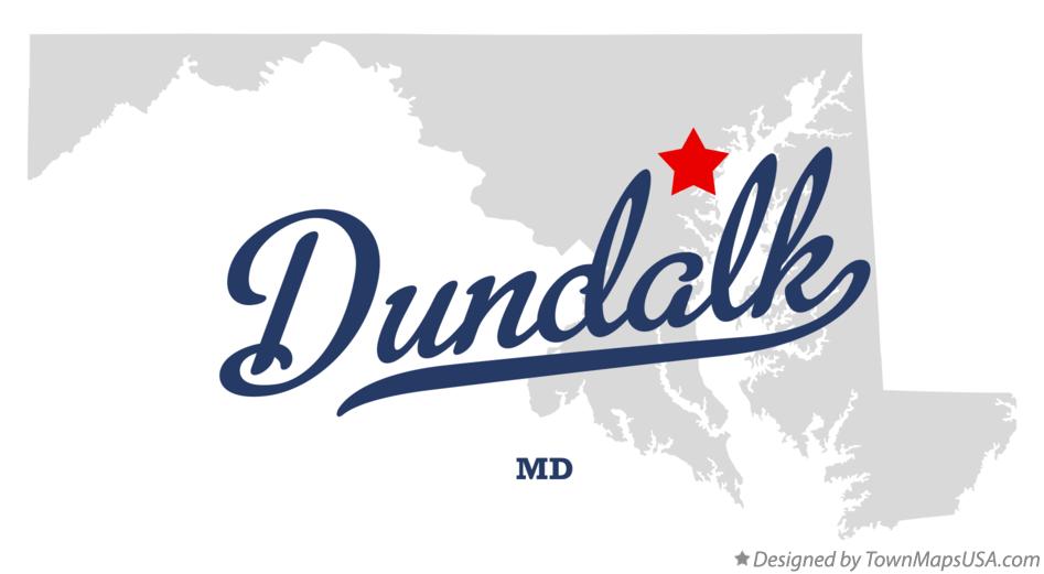 Map of Dundalk Maryland MD