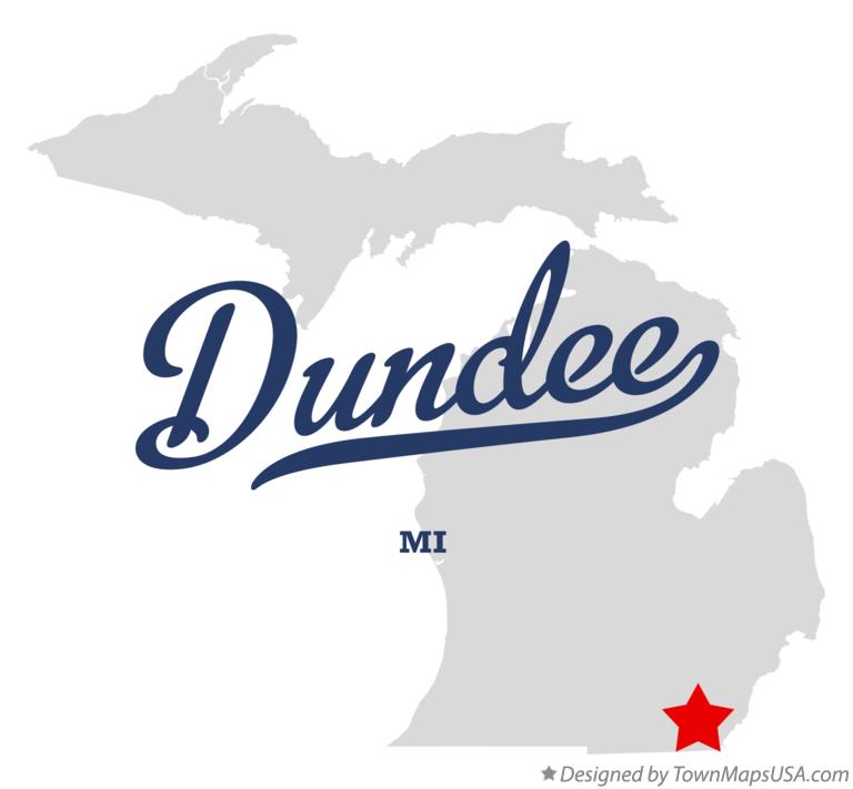 Map of Dundee Michigan MI