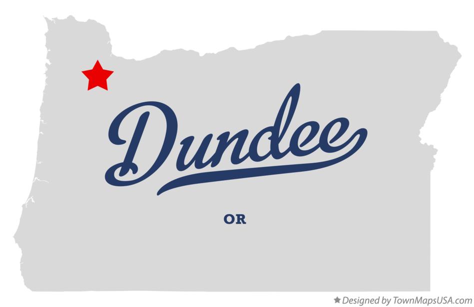 Map of Dundee Oregon OR