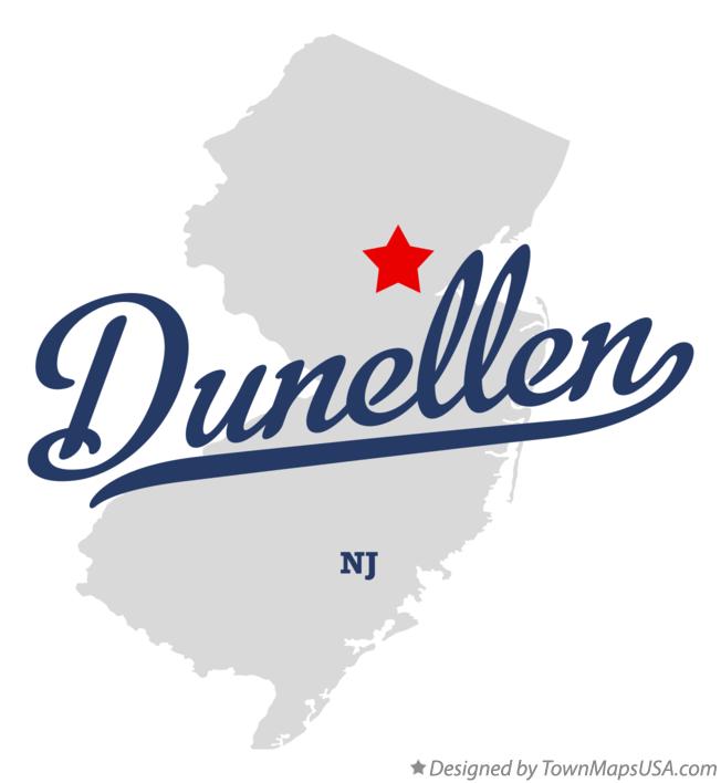 Map of Dunellen New Jersey NJ