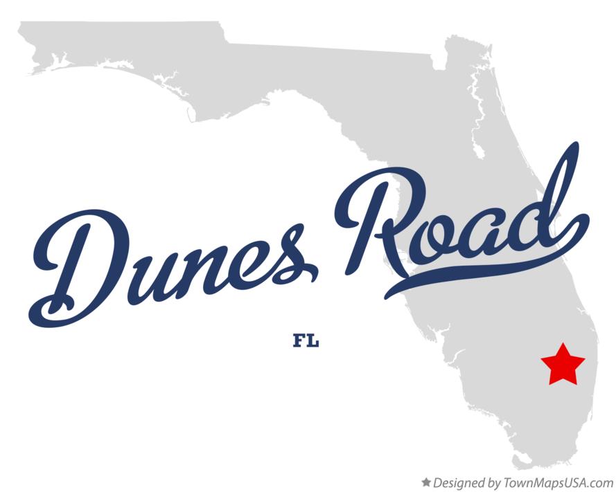 Map of Dunes Road Florida FL