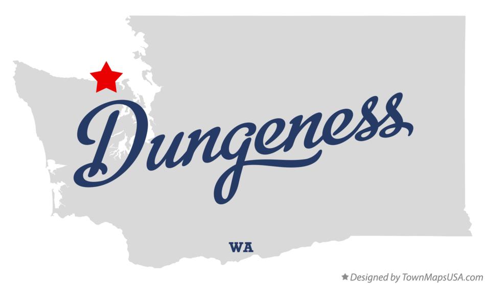 Map of Dungeness Washington WA