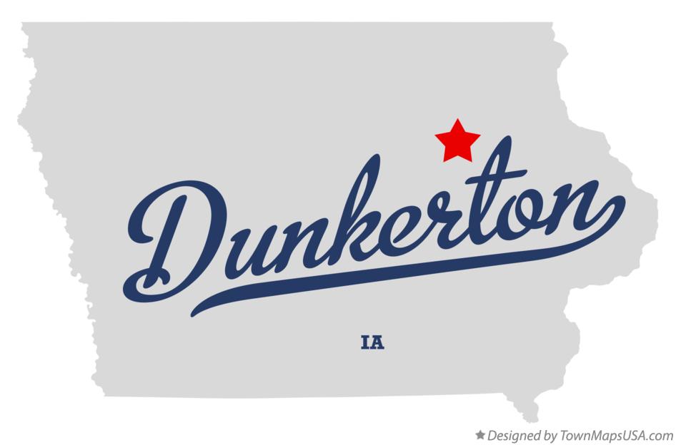 Map of Dunkerton Iowa IA
