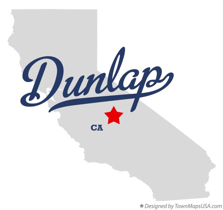 Map of Dunlap California CA