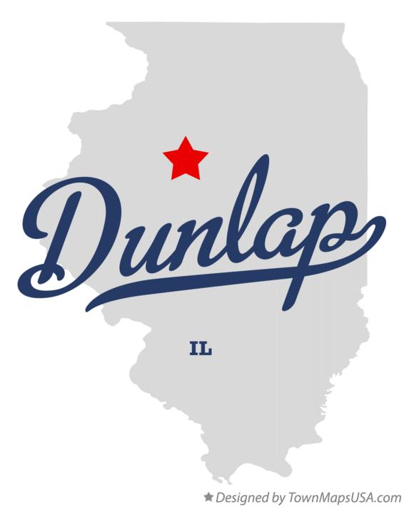 Map of Dunlap Illinois IL