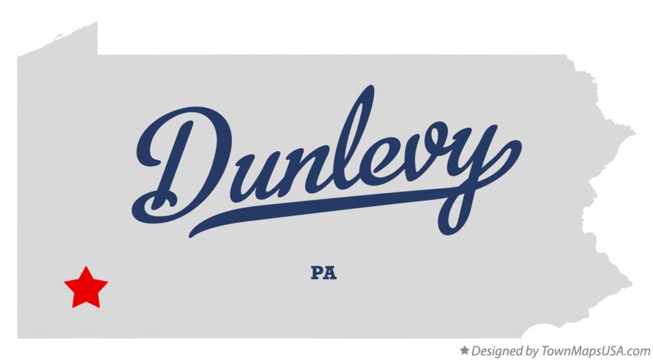 Map of Dunlevy Pennsylvania PA