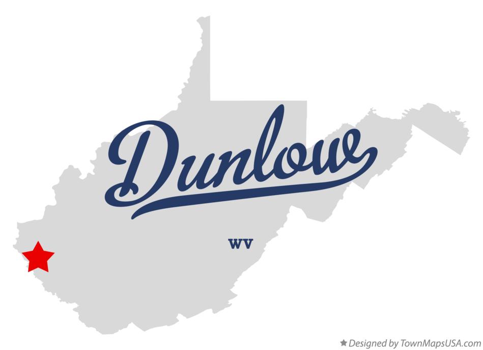 Map of Dunlow West Virginia WV