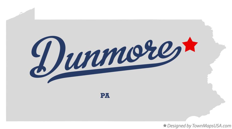Map of Dunmore Pennsylvania PA