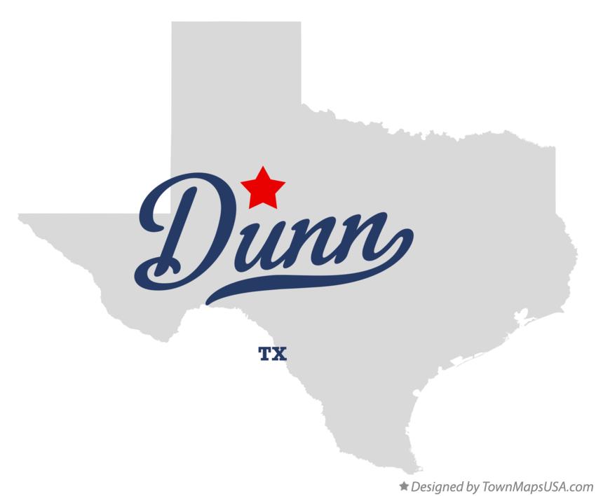 Map of Dunn Texas TX