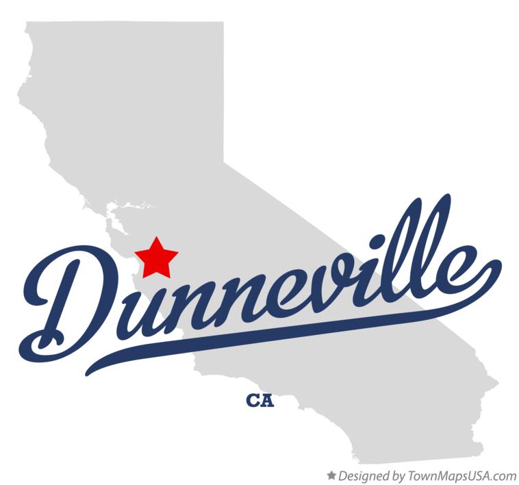 Map of Dunneville California CA