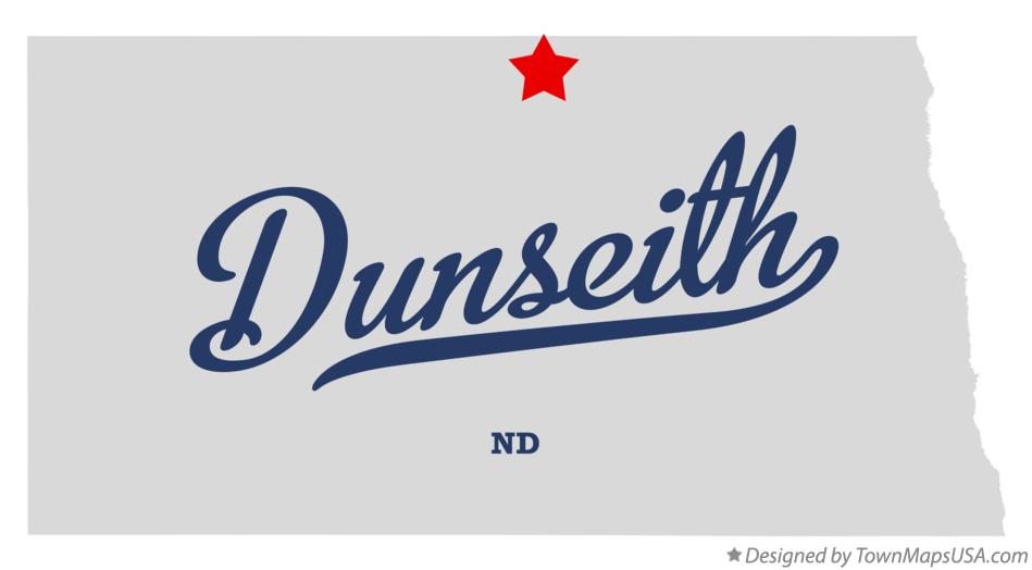 Map of Dunseith North Dakota ND