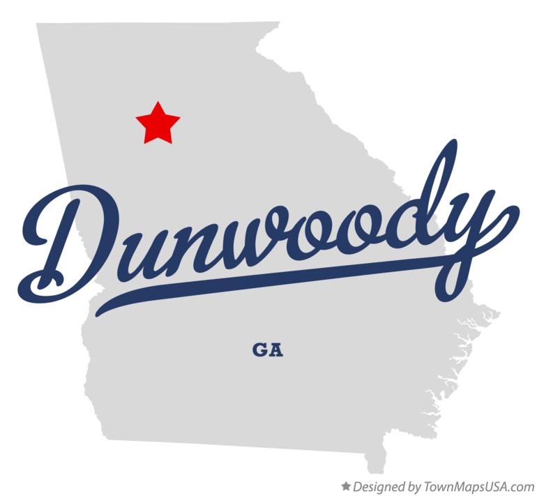 Map of Dunwoody Georgia GA