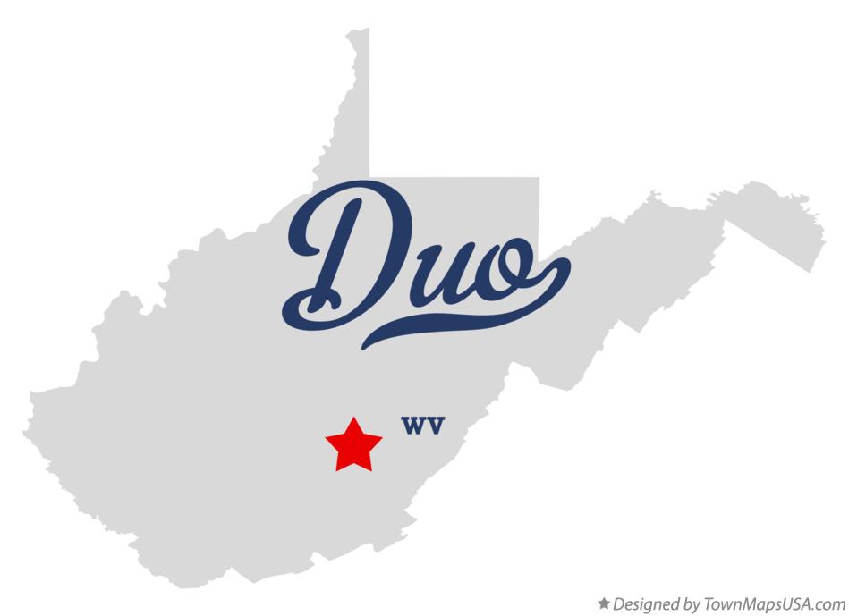 Map of Duo West Virginia WV