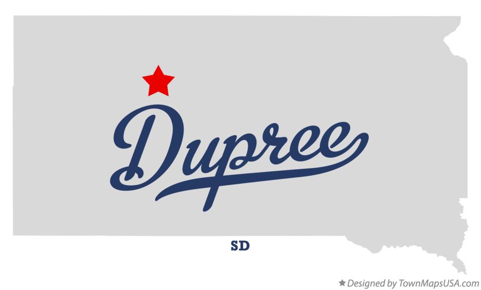 Map of Dupree South Dakota SD