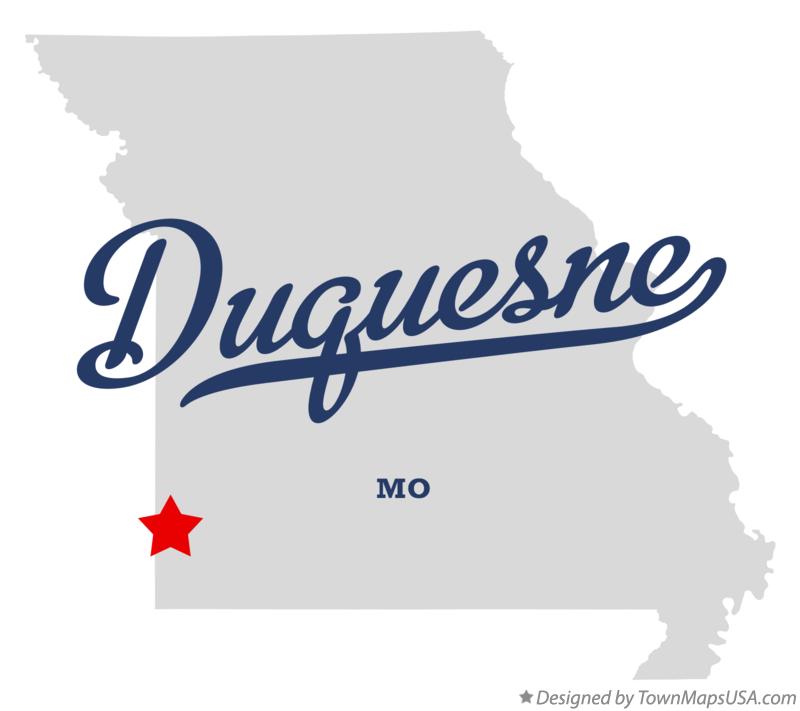 Map of Duquesne Missouri MO