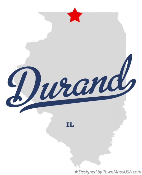 Map of Durand Illinois IL