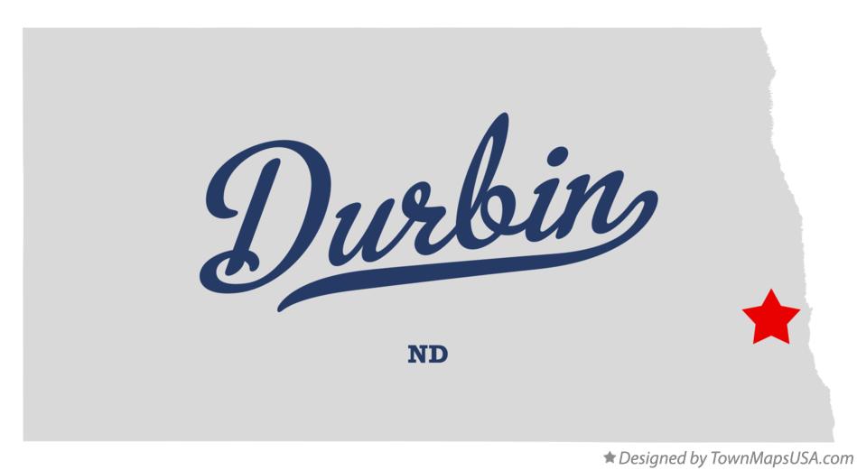 Map of Durbin North Dakota ND