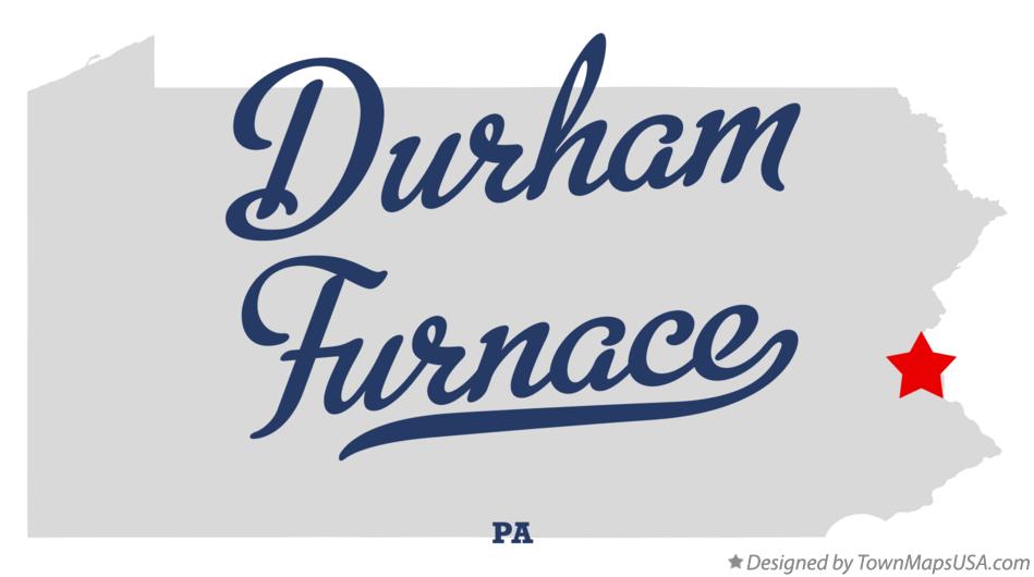 Map of Durham Furnace Pennsylvania PA