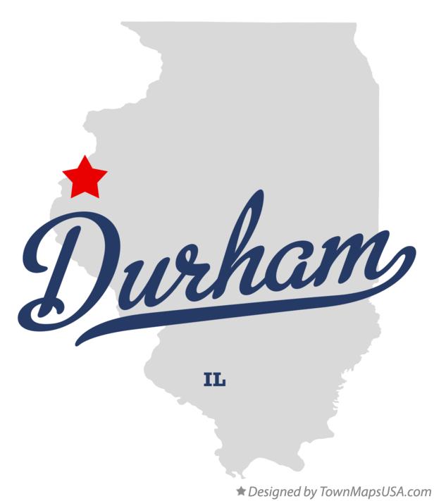 Map of Durham Illinois IL