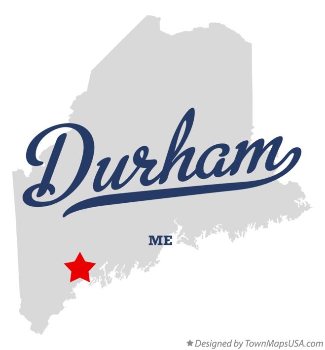 Map of Durham Maine ME