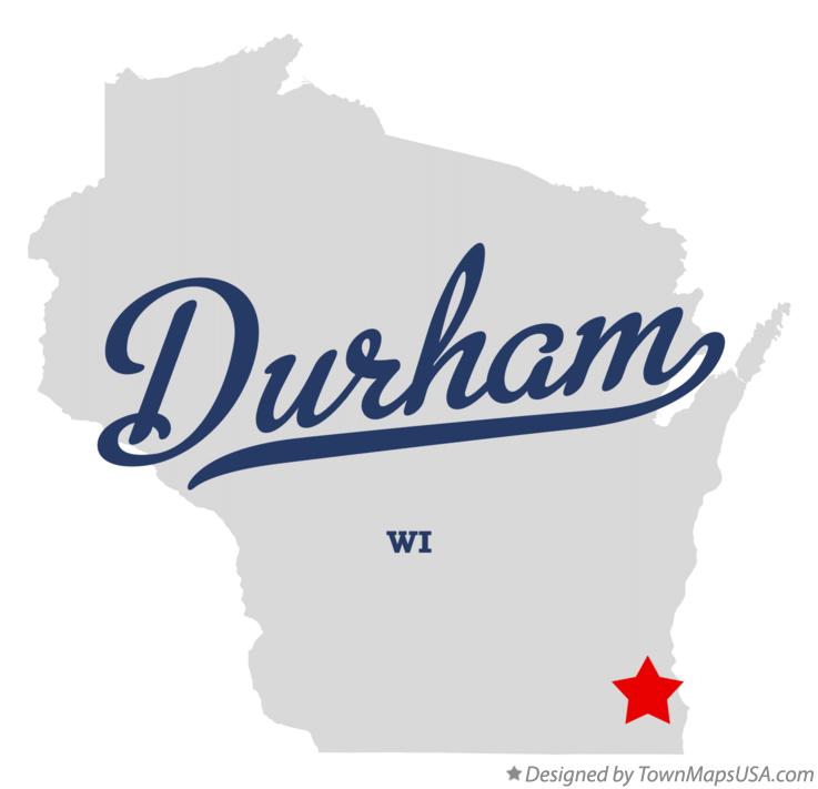 Map of Durham Wisconsin WI