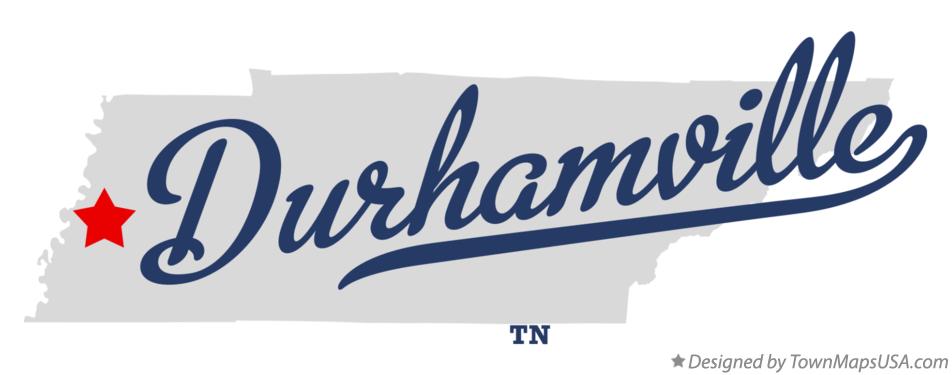 Map of Durhamville Tennessee TN