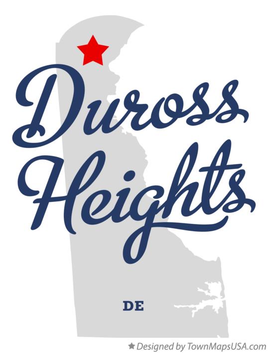 Map of Duross Heights Delaware DE