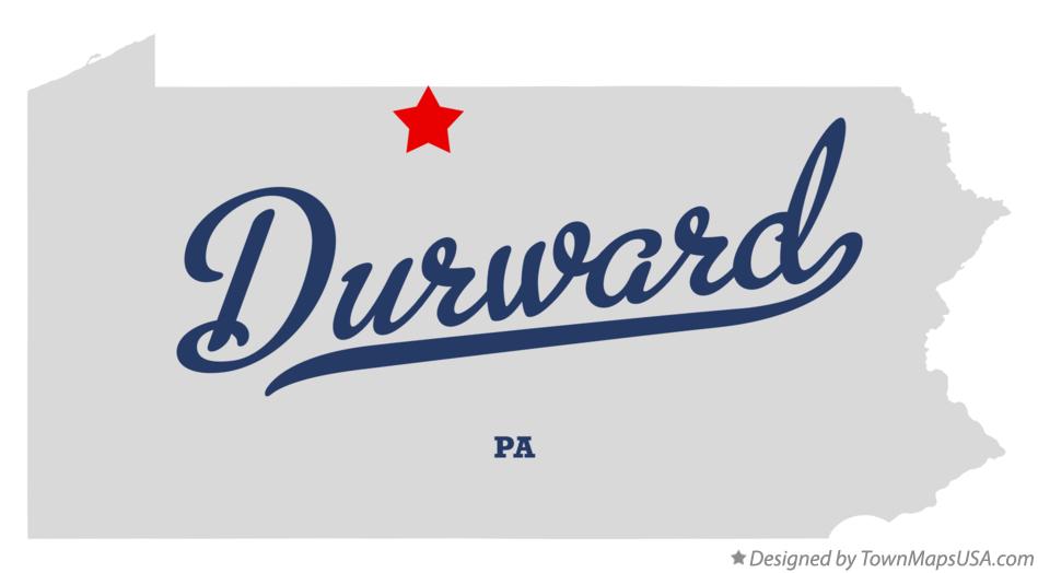 Map of Durward Pennsylvania PA