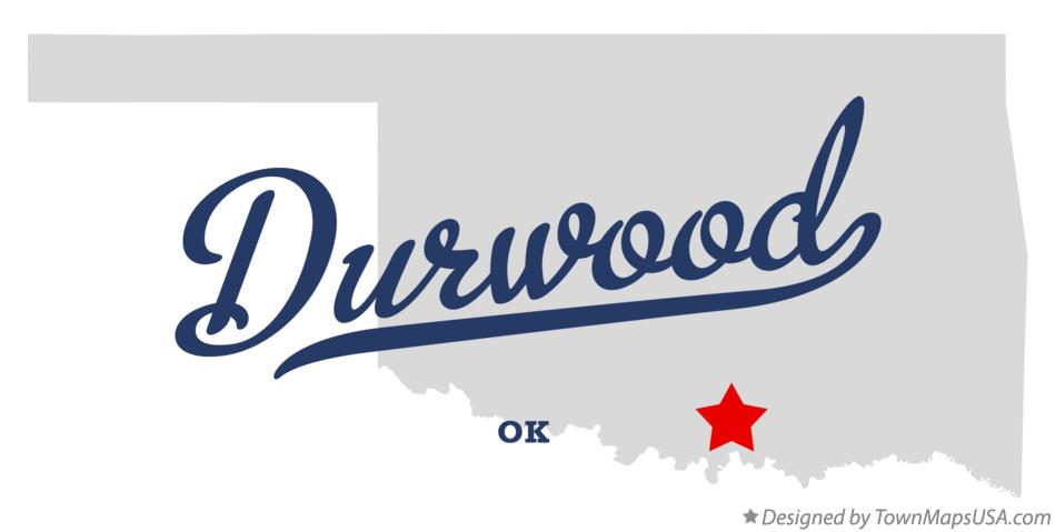 Map of Durwood Oklahoma OK