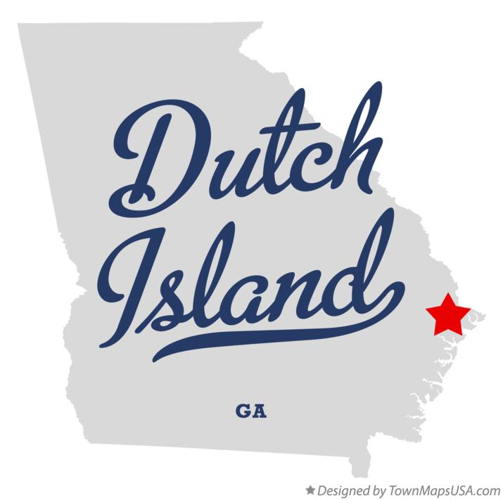 Map of Dutch Island Georgia GA