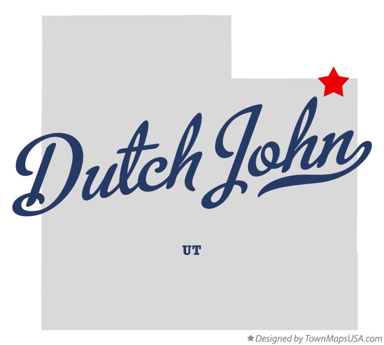 Map of Dutch John Utah UT